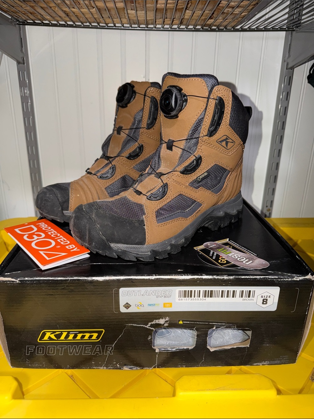 Klim Outlander GTX Motorcycle Boots Men's 8 BOA System